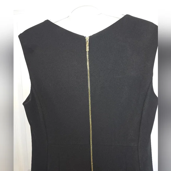 Calvin Klein | 12 | Sleeveless Black Dress with Gold Zipper - Picture 6 of 10